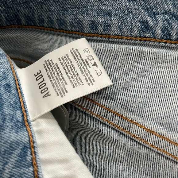 AGOLDE Riley High Rise Straight Crop Ankle Button Fly Size 30 - Picture 7 of 12